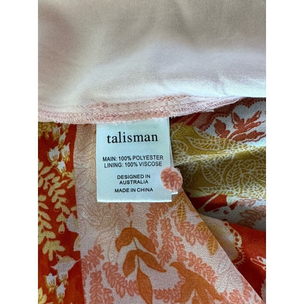 Talisman Sabrina Midi Dress Relaxed Oversized Bohemian Bonfire Size L NEW Boho - Picture 11 of 11